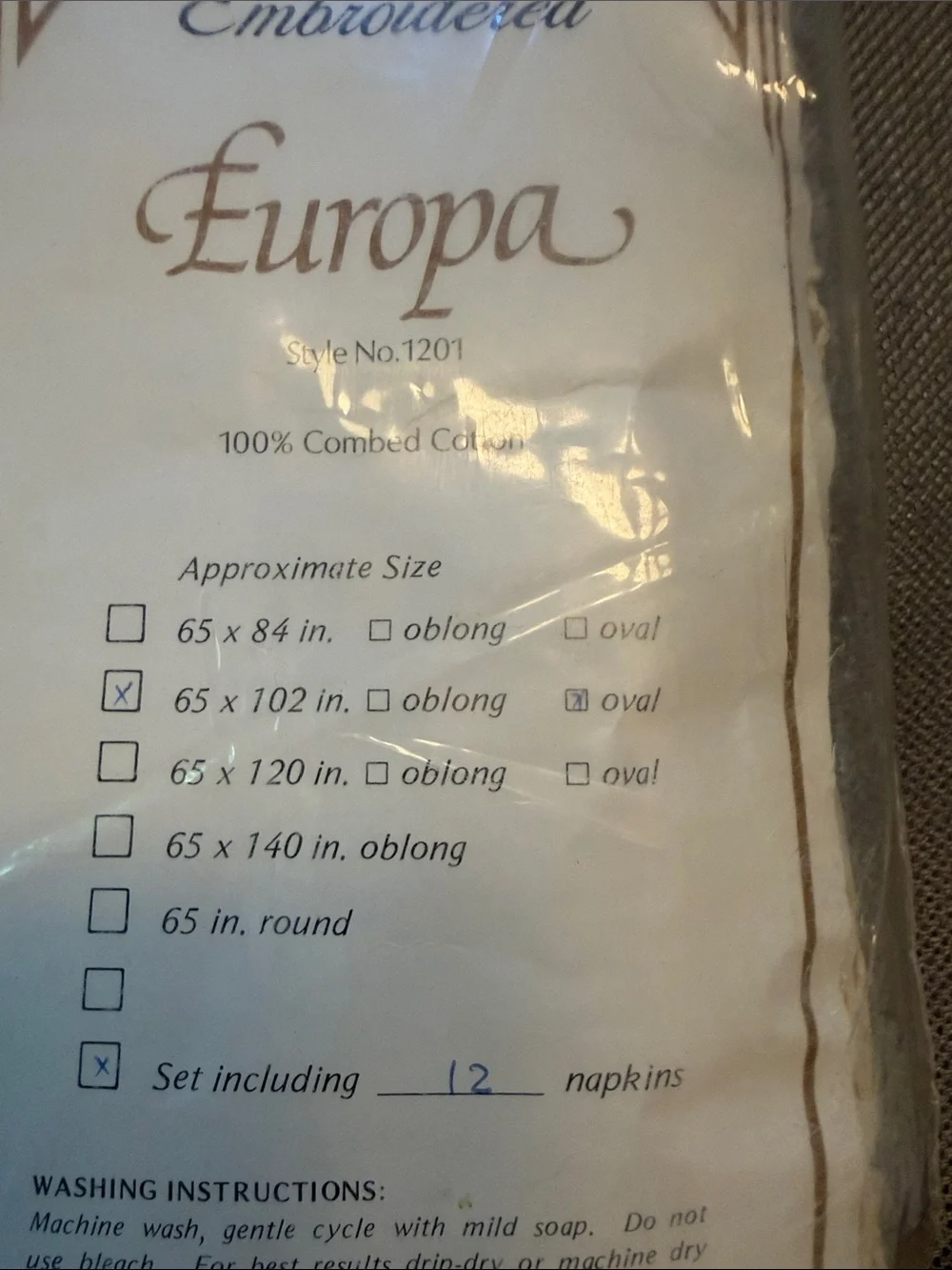 Europa Hand-Embroidered White Cotton Tablecloth by Tessile Inc.